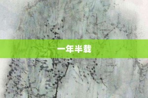 一年半载【一年半载的意思】- 成语大全