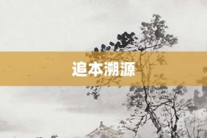 追本溯源【追本溯源的意思】- 成语大全
