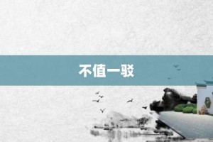 不值一驳【不值一驳的意思】- 成语大全