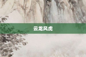 云龙风虎【云龙风虎的意思】- 成语大全