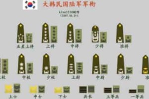 韩国军衔划分，不同军种军衔划分_世界近代史 菊江历史网