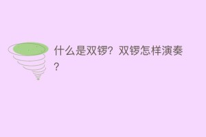 什么是双锣？双锣怎样演奏？_民俗文化 菊江历史网