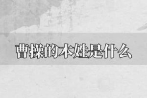 曹操姓什么（曹操姓曹）_三国历史 菊江历史网