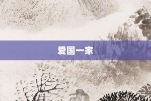 爱国一家【爱国一家的意思】- 成语大全