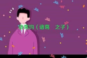 诸葛均【诸葛珪之子】 – 人物百科