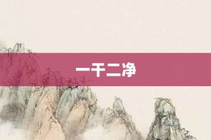 一干二净【一干二净的意思】- 成语大全