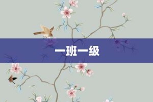 一班一级【一班一级的意思】- 成语大全