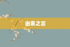 由衷之言【由衷之言的意思】- 成语大全