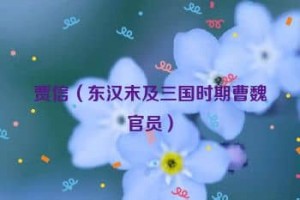 贾信【东汉末及三国时期曹魏官员】 – 人物百科