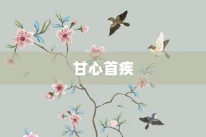 甘心首疾【甘心首疾的意思】- 成语大全