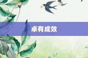 卓有成效【卓有成效的意思】- 成语大全