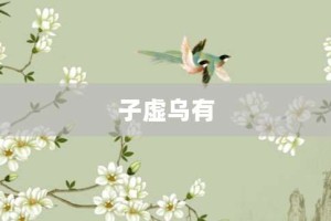 子虚乌有【子虚乌有的意思】- 成语大全