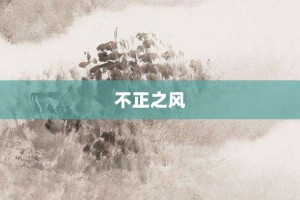 不正之风【不正之风的意思】- 成语大全