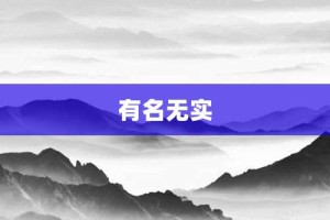 有名无实【有名无实的意思】- 成语大全