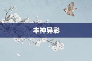 丰神异彩【丰神异彩的意思】- 成语大全