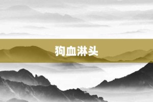 狗血淋头【狗血淋头的意思】- 成语大全