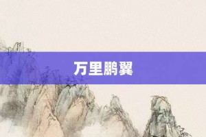 万里鹏翼【万里鹏翼的意思】- 成语大全