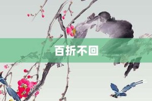 百折不回【百折不回的意思】- 成语大全