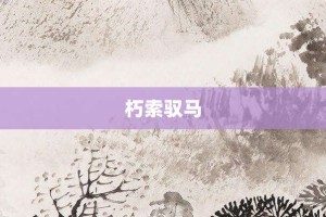 朽索驭马【朽索驭马的意思】- 成语大全