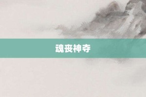 魂丧神夺【魂丧神夺的意思】- 成语大全