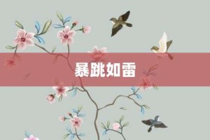 暴跳如雷【暴跳如雷的意思】- 成语大全