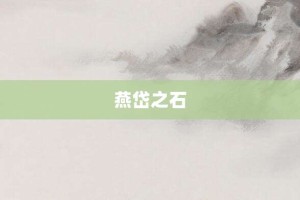 燕岱之石【燕岱之石的意思】- 成语大全