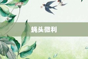 蝇头微利【蝇头微利的意思】- 成语大全