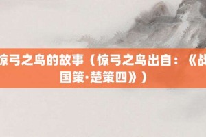 惊弓之鸟的故事（惊弓之鸟出自：《战国策·楚策四》）_成语故事 菊江历史网