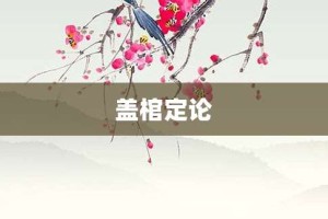 盖棺定论【盖棺定论的意思】- 成语大全