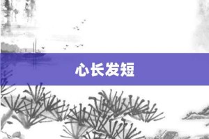 心长发短【心长发短的意思】- 成语大全