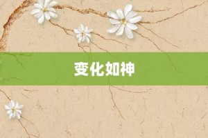 变化如神【变化如神的意思】- 成语大全