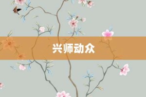 兴师动众【兴师动众的意思】- 成语大全