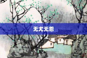 无尤无怨【无尤无怨的意思】- 成语大全
