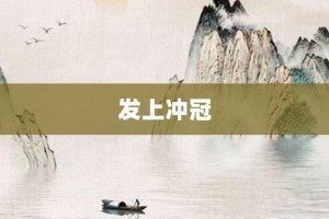发上冲冠【发上冲冠的意思】- 成语大全