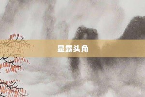 显露头角【显露头角的意思】- 成语大全