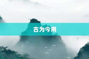 古为今用【古为今用的意思】- 成语大全