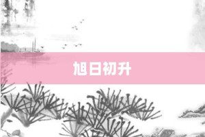 旭日初升【旭日初升的意思】- 成语大全