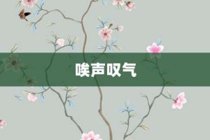 唉声叹气【唉声叹气的意思】- 成语大全