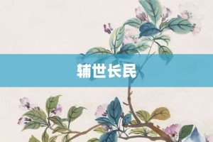 辅世长民【辅世长民的意思】- 成语大全