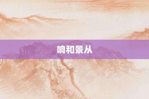 响和景从【响和景从的意思】- 成语大全