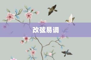 改弦易调【改弦易调的意思】- 成语大全