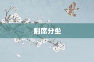 割席分坐【割席分坐的意思】- 成语大全