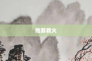 抱薪救火【抱薪救火的意思】- 成语大全