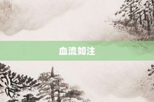 血流如注【血流如注的意思】- 成语大全