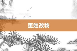 更姓改物【更姓改物的意思】- 成语大全