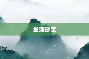 爱如珍宝【爱如珍宝的意思】- 成语大全