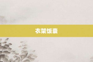 衣架饭囊【衣架饭囊的意思】- 成语大全