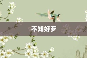 不知好歹【不知好歹的意思】- 成语大全