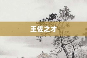 王佐之才【王佐之才的意思】- 成语大全