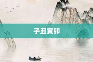 子丑寅卯【子丑寅卯的意思】- 成语大全